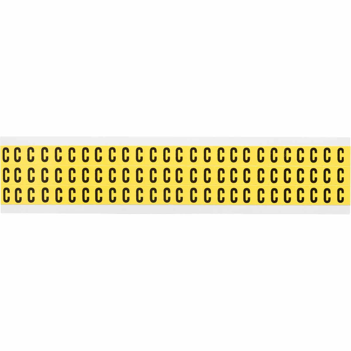 3410-C 0.375" Vinyl N&L Black on Yellow C 78/PK