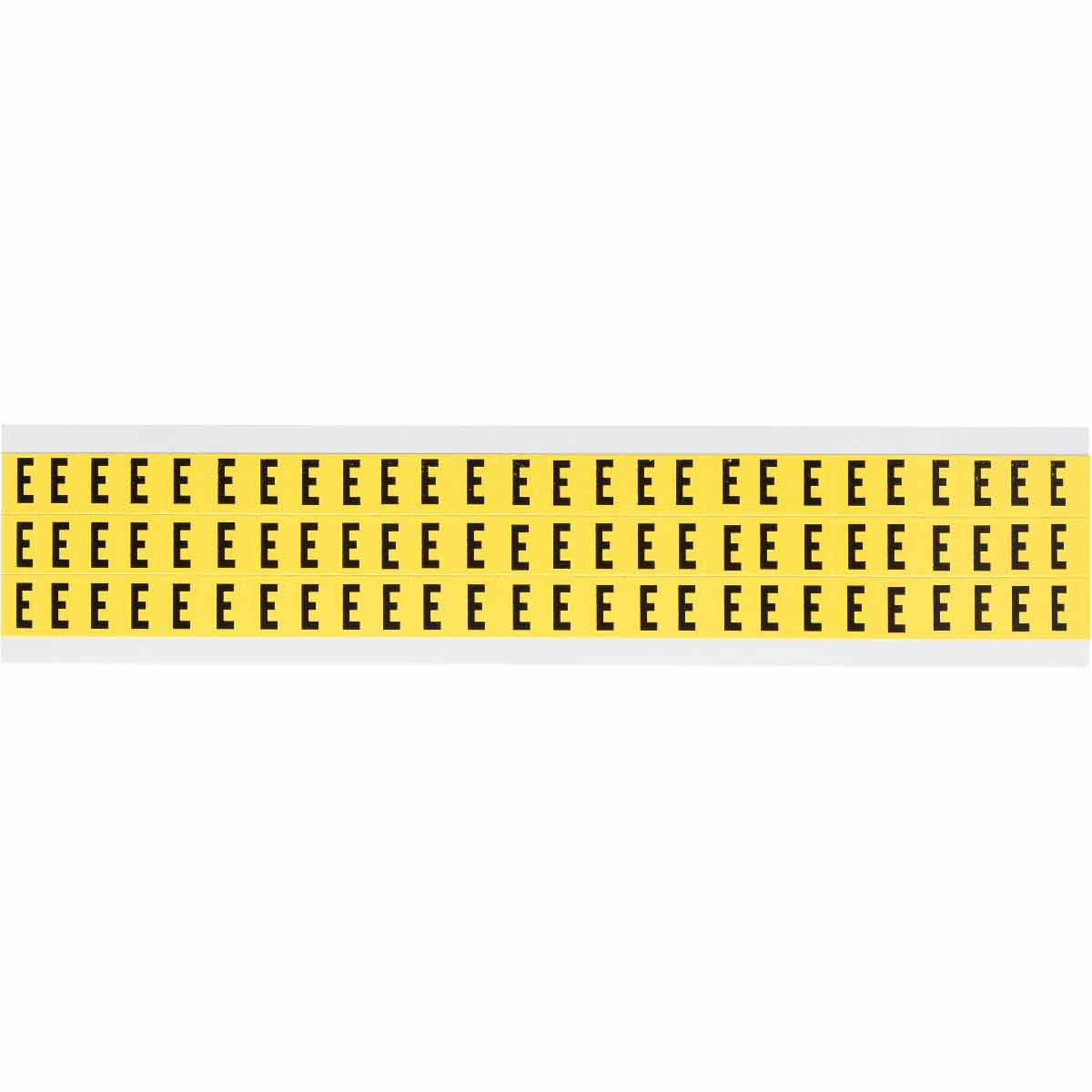 3410-E 0.375" Vinyl N&L Black on Yellow E 78/PK
