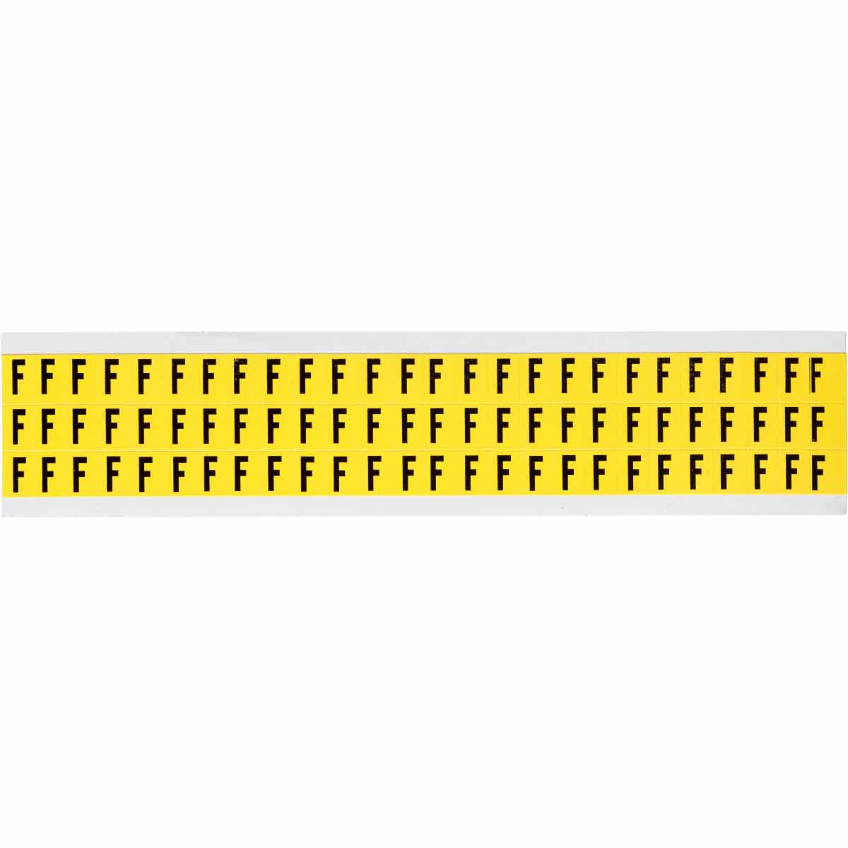 3410-F 0.375" Vinyl N&L Black on Yellow F 78/PK