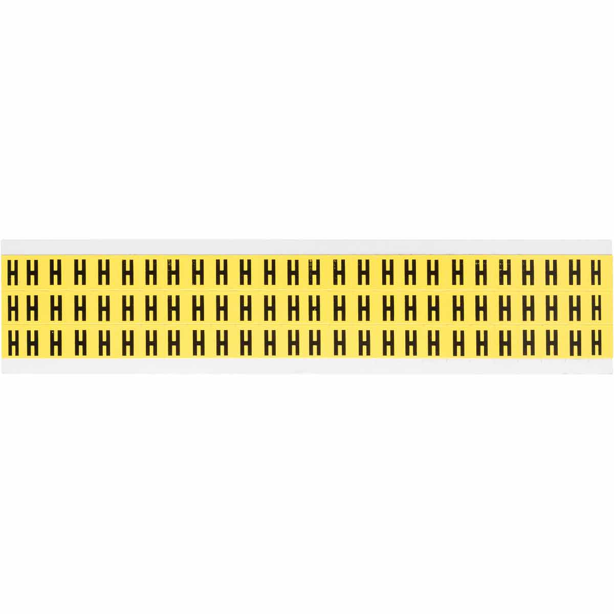 3410-H 0.375" Vinyl N&L Black on Yellow H 78/PK