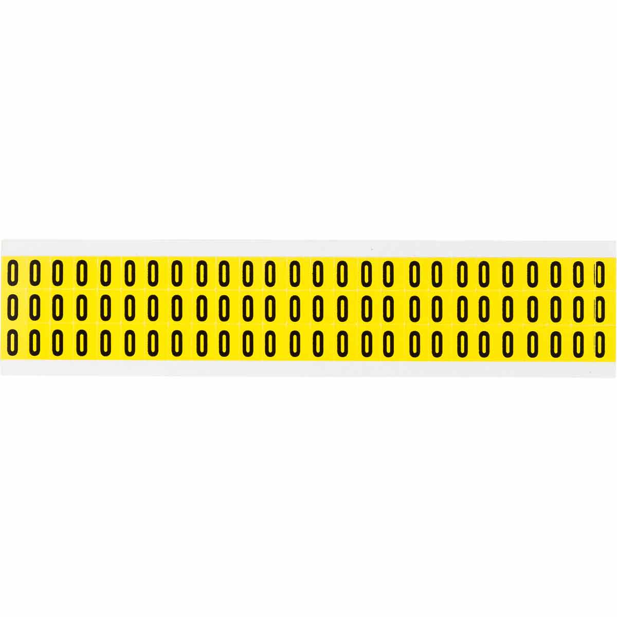 3410-O 0.375" Vinyl N&L Black on Yellow O 78/PK
