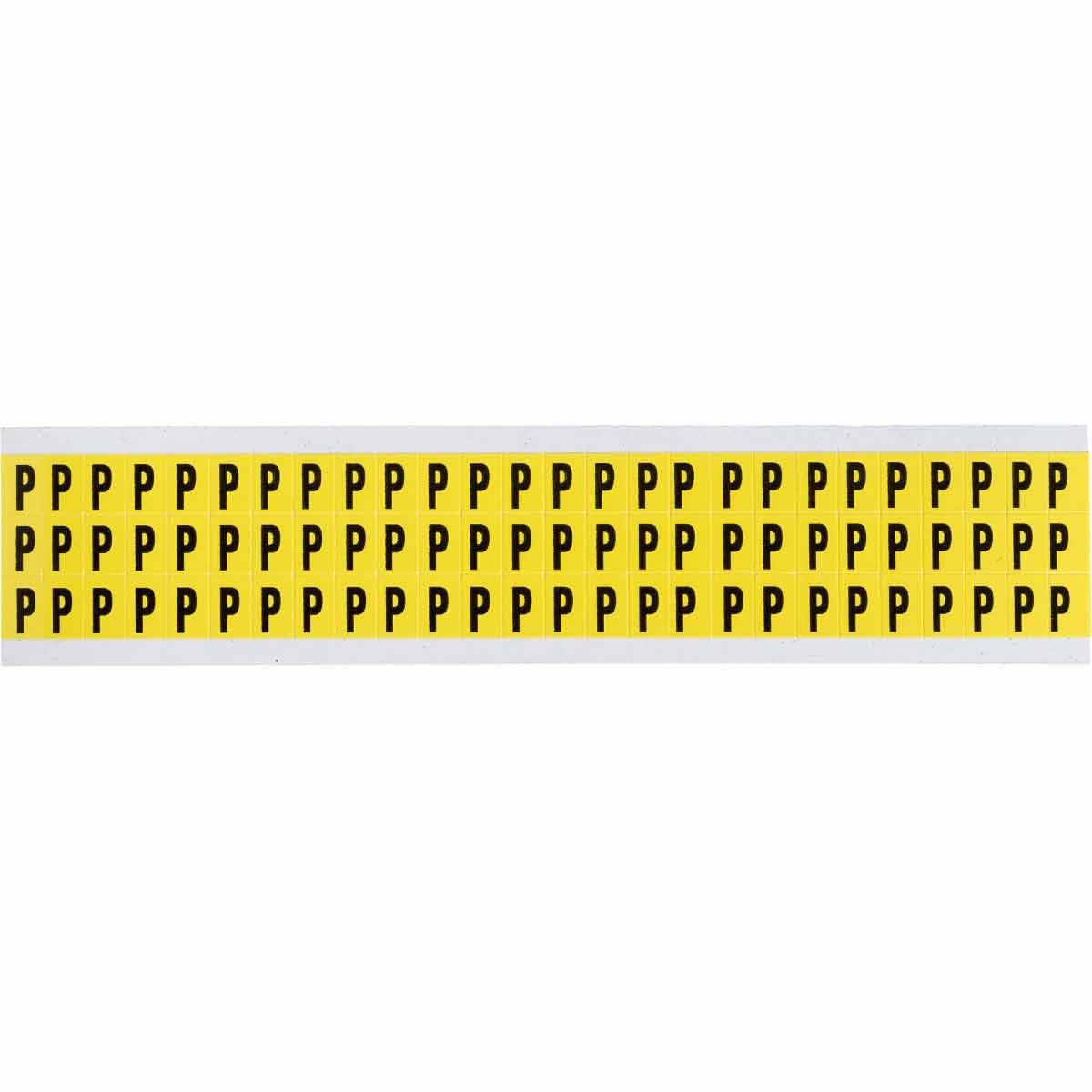 3410-P 0.375" Vinyl N&L Black on Yellow P 78/PK