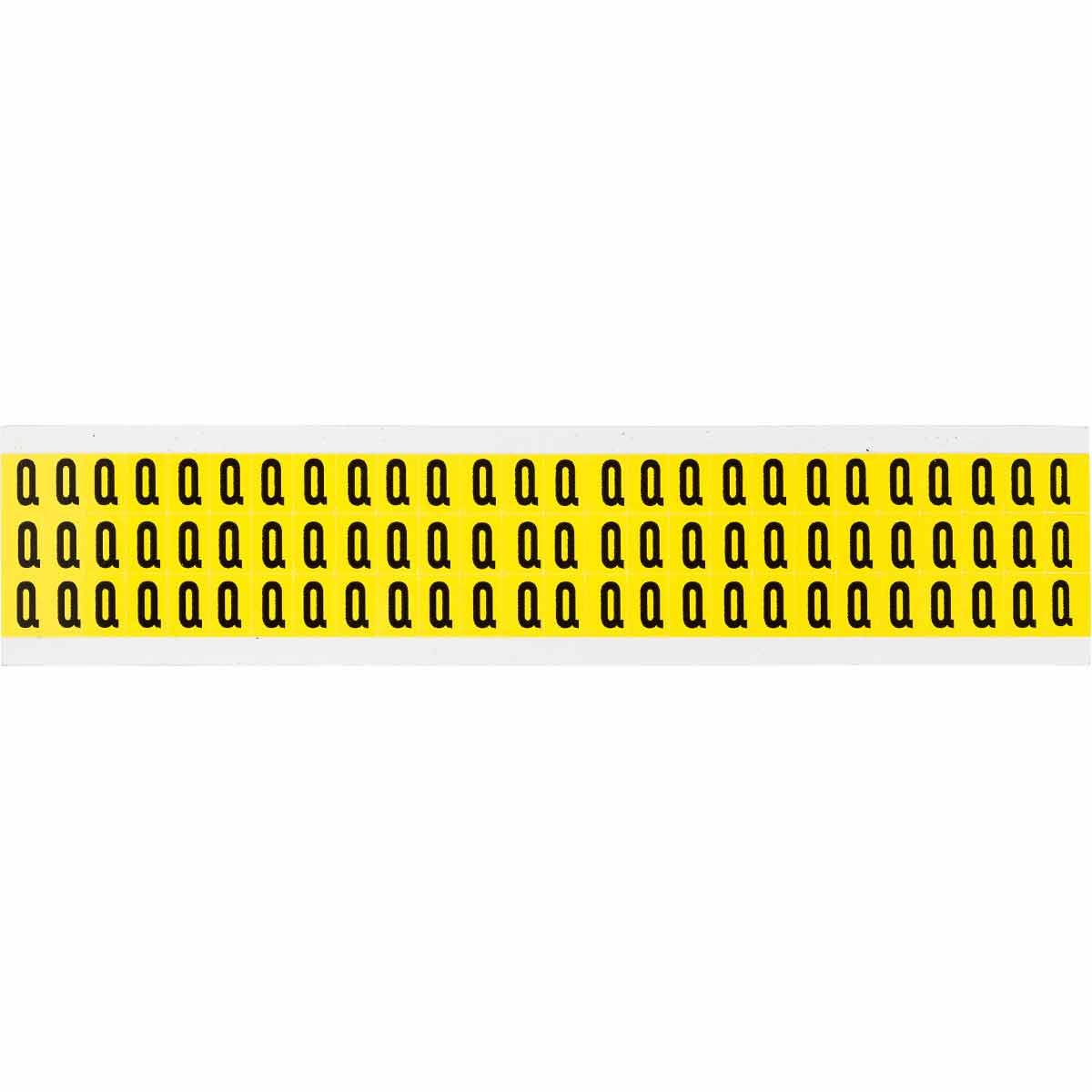 3410-Q 0.375" Vinyl N&L Black on Yellow Q 78/PK
