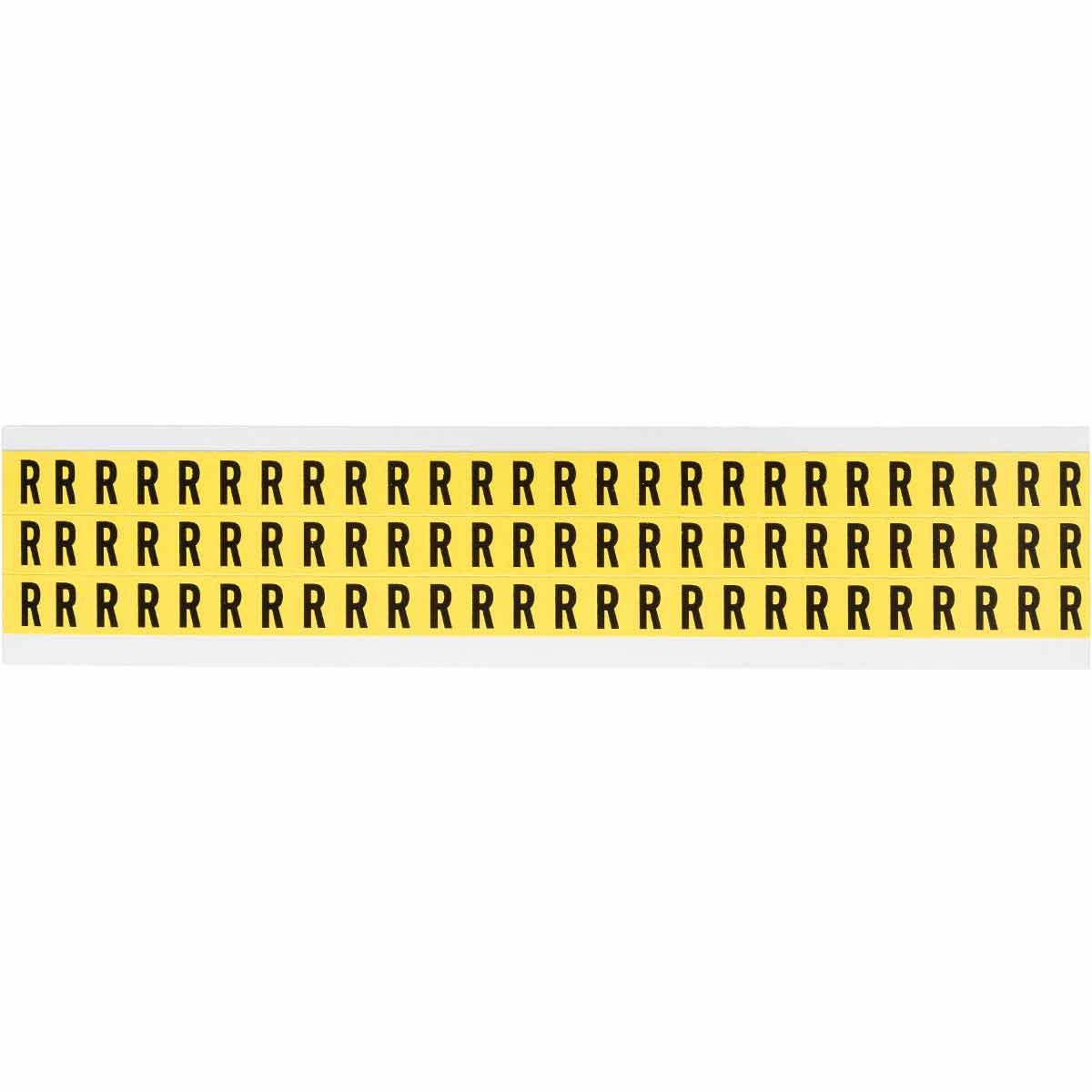 3410-R 0.375" Vinyl N&L Black on Yellow R 78/PK