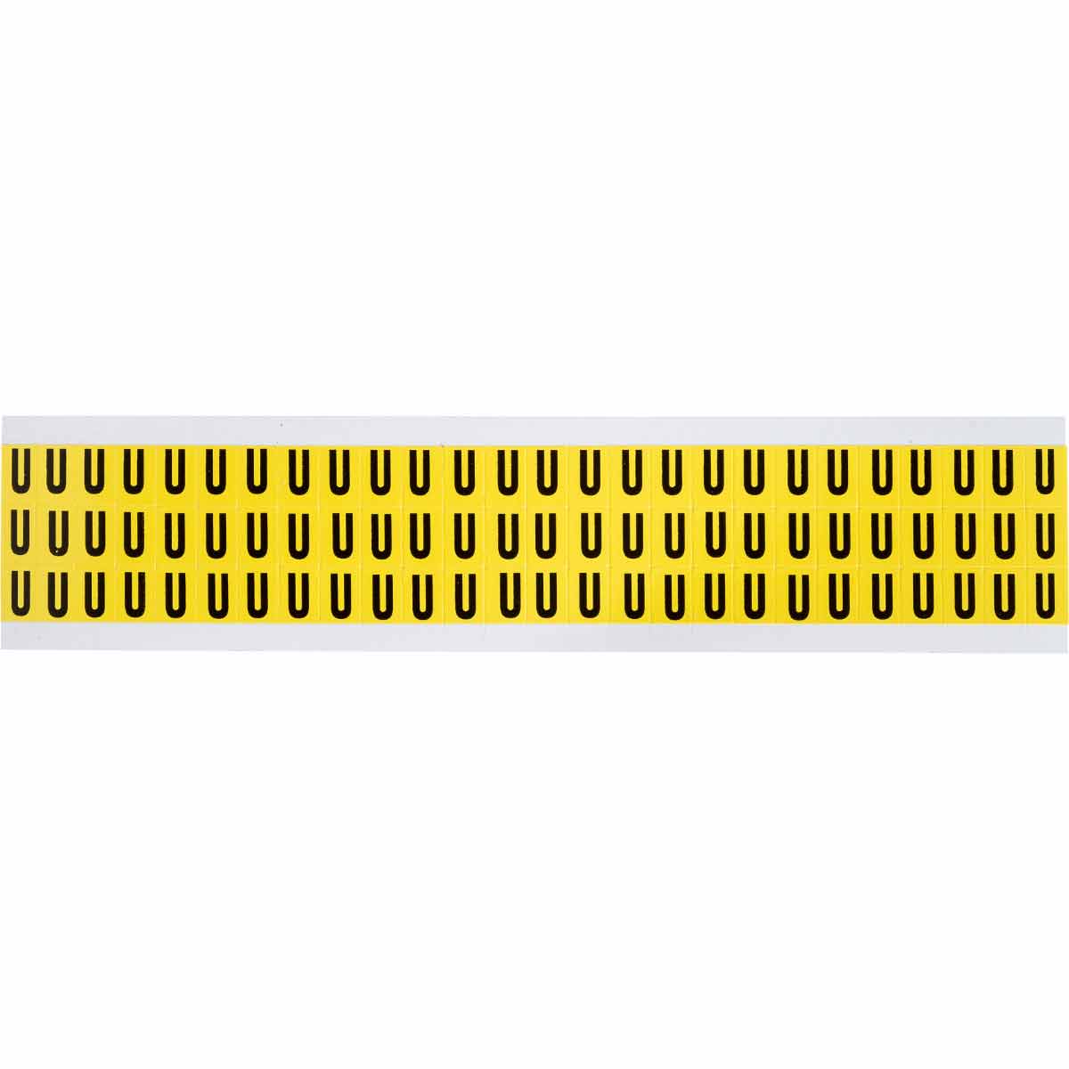 3410-U 0.375" Vinyl N&L Black on Yellow U 78/PK