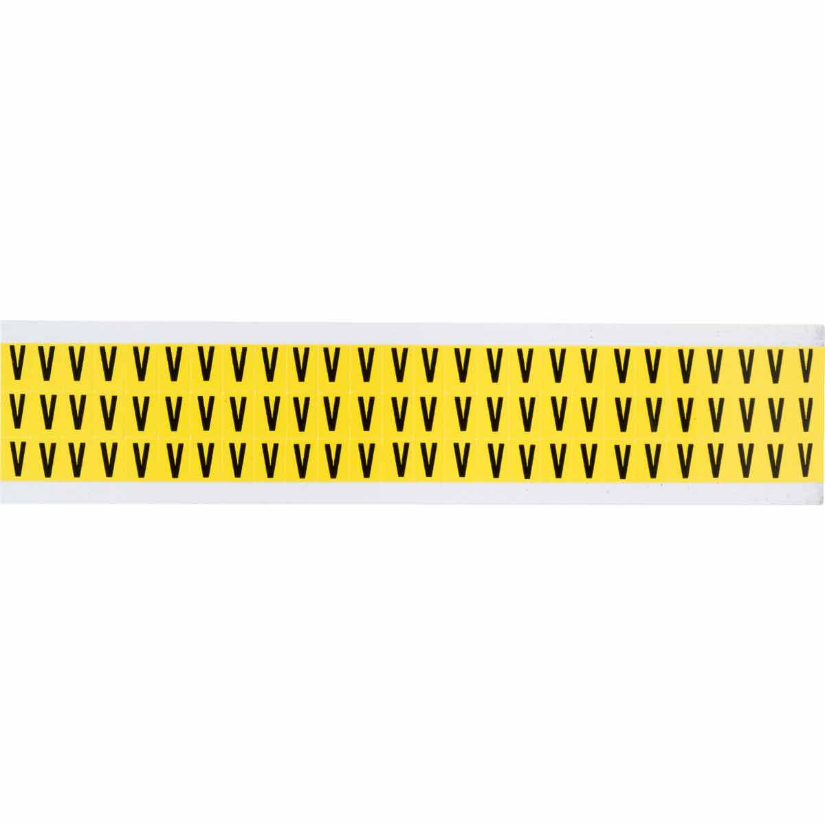 3410-V 0.375" Vinyl N&L Black on Yellow V 78/PK