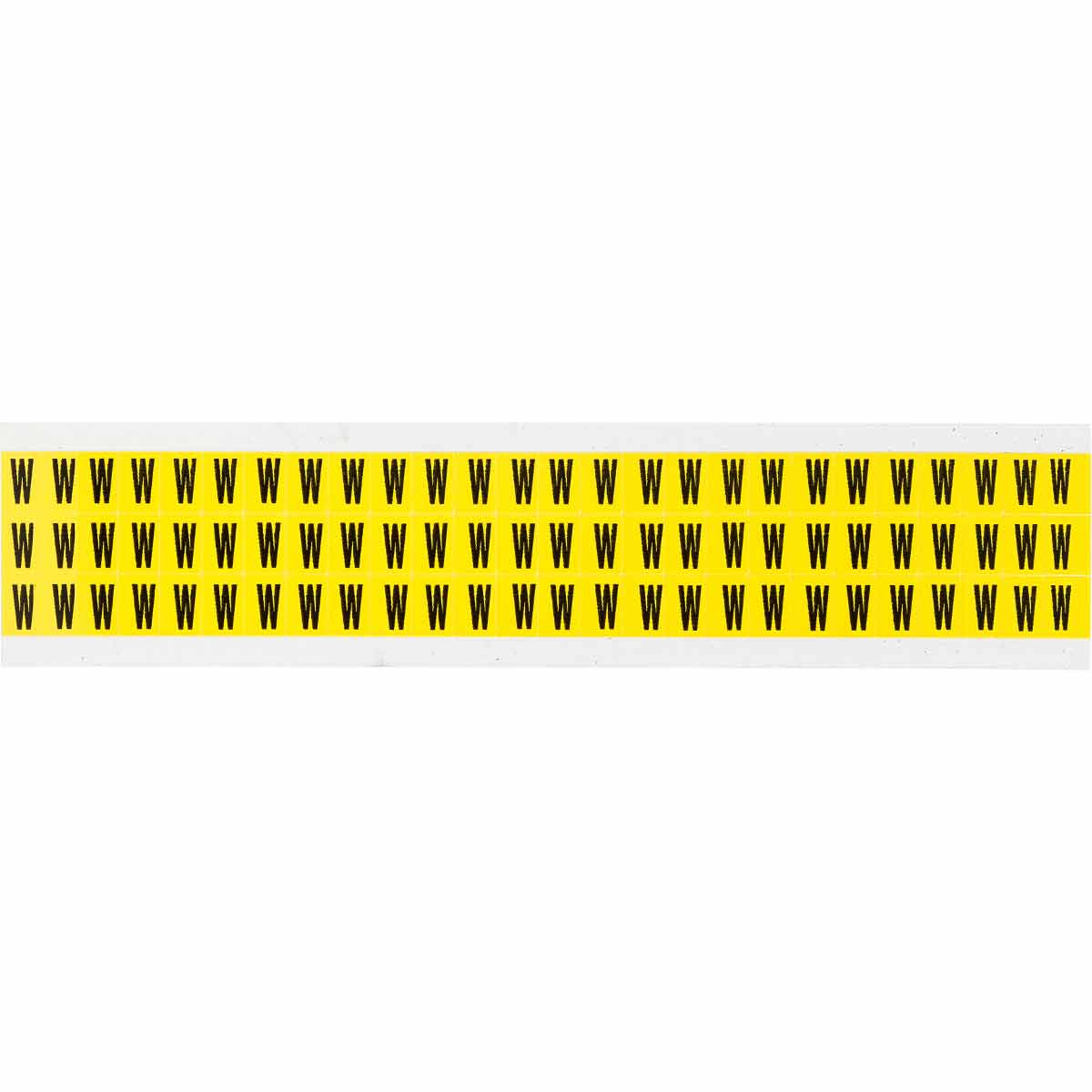 3410-W 0.375" Vinyl N&L Black on Yellow W 78/PK