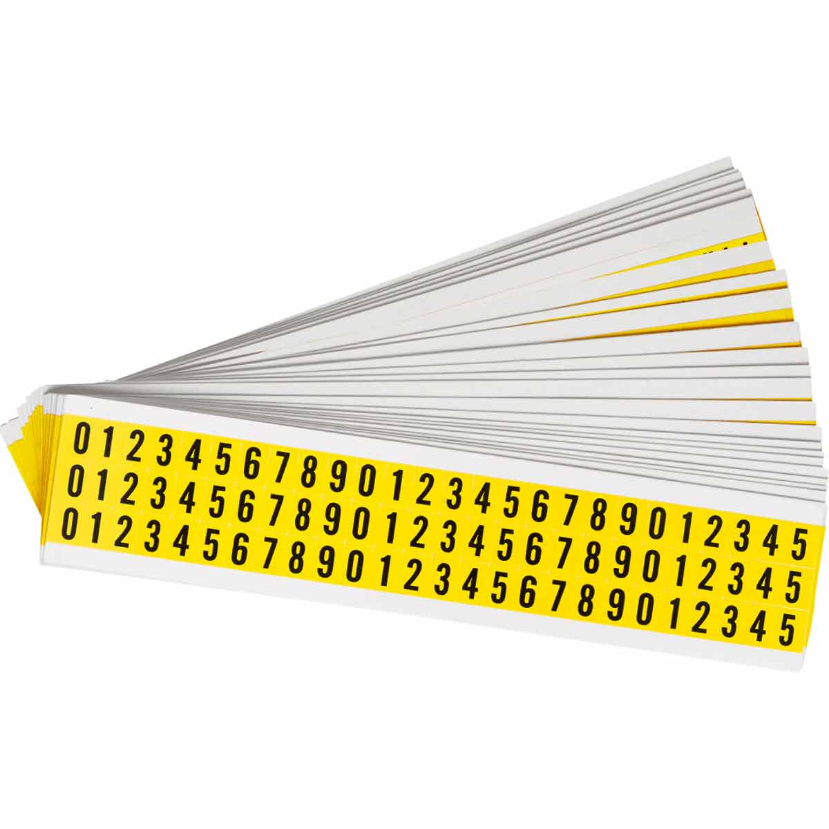 3410-# KIT 0.375 in Vinyl N&L BK on YL 0 to 9 25/PK