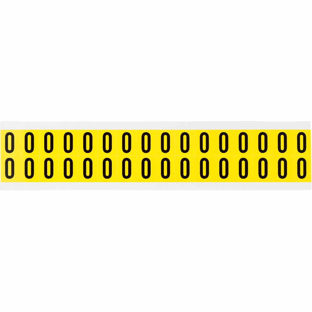 3420-0 0.625" Vinyl N&L Black on Yellow 0 32/PK
