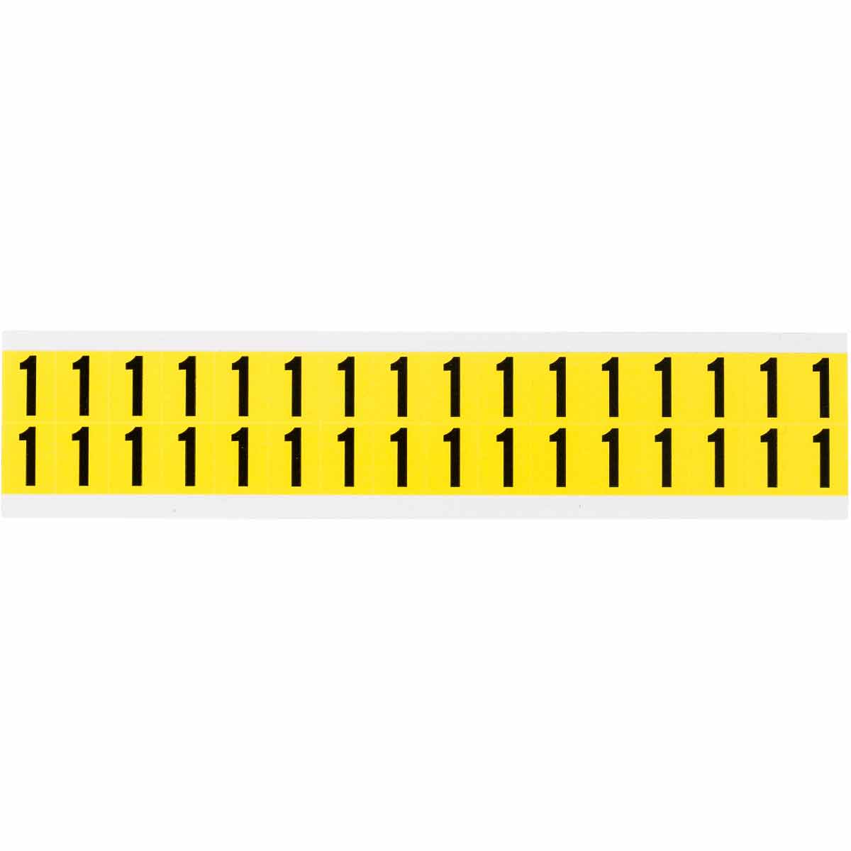 3420-1 0.625" Vinyl N&L Black on Yellow 1 32/PK
