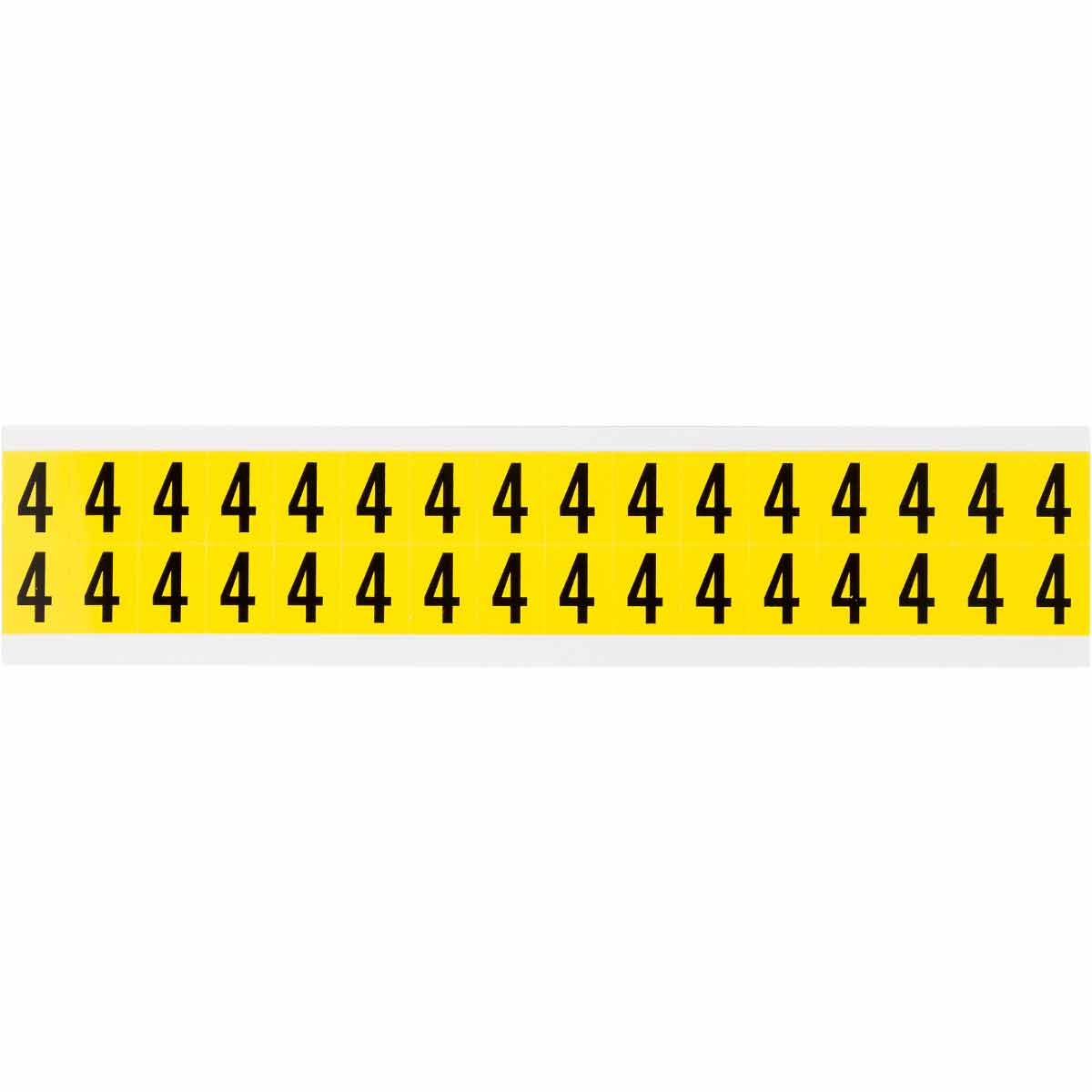 3420-4 0.625" Vinyl N&L Black on Yellow 4 32/PK