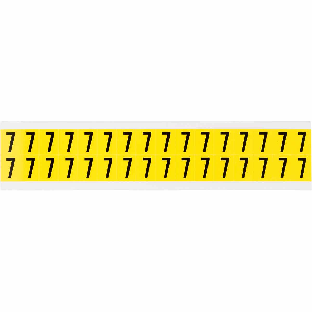 3420-7 0.625" Vinyl N&L Black on Yellow 7 32/PK
