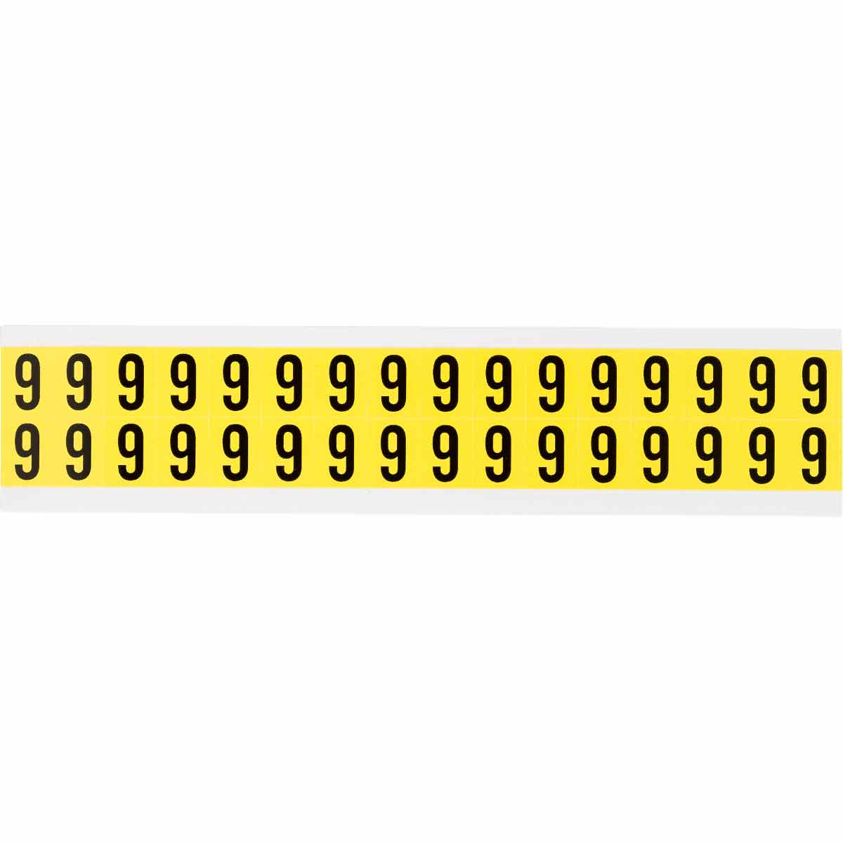 3420-9 0.625" Vinyl N&L Black on Yellow 9 32/PK