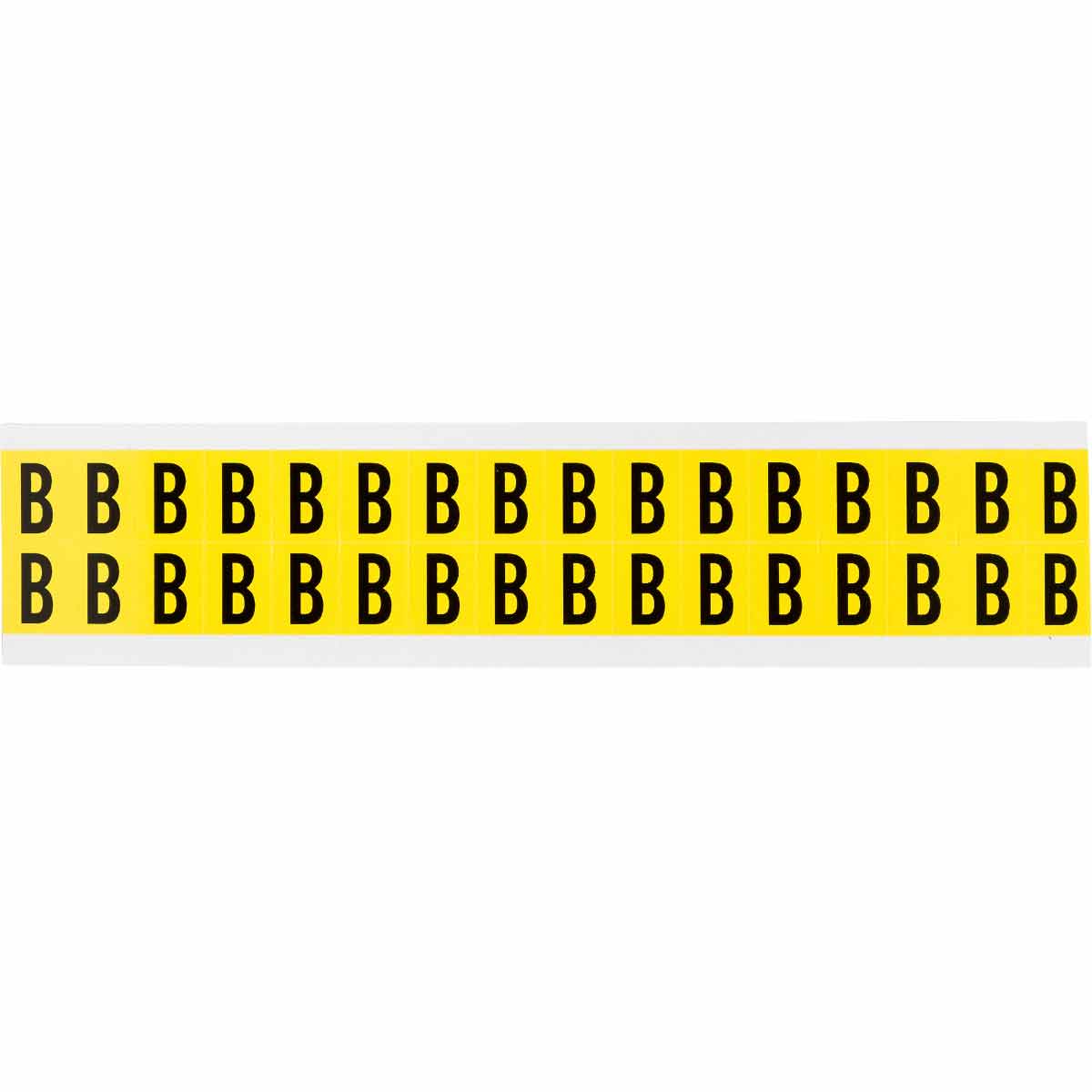 3420-B 0.625" Vinyl N&L Black on Yellow B 32/PK