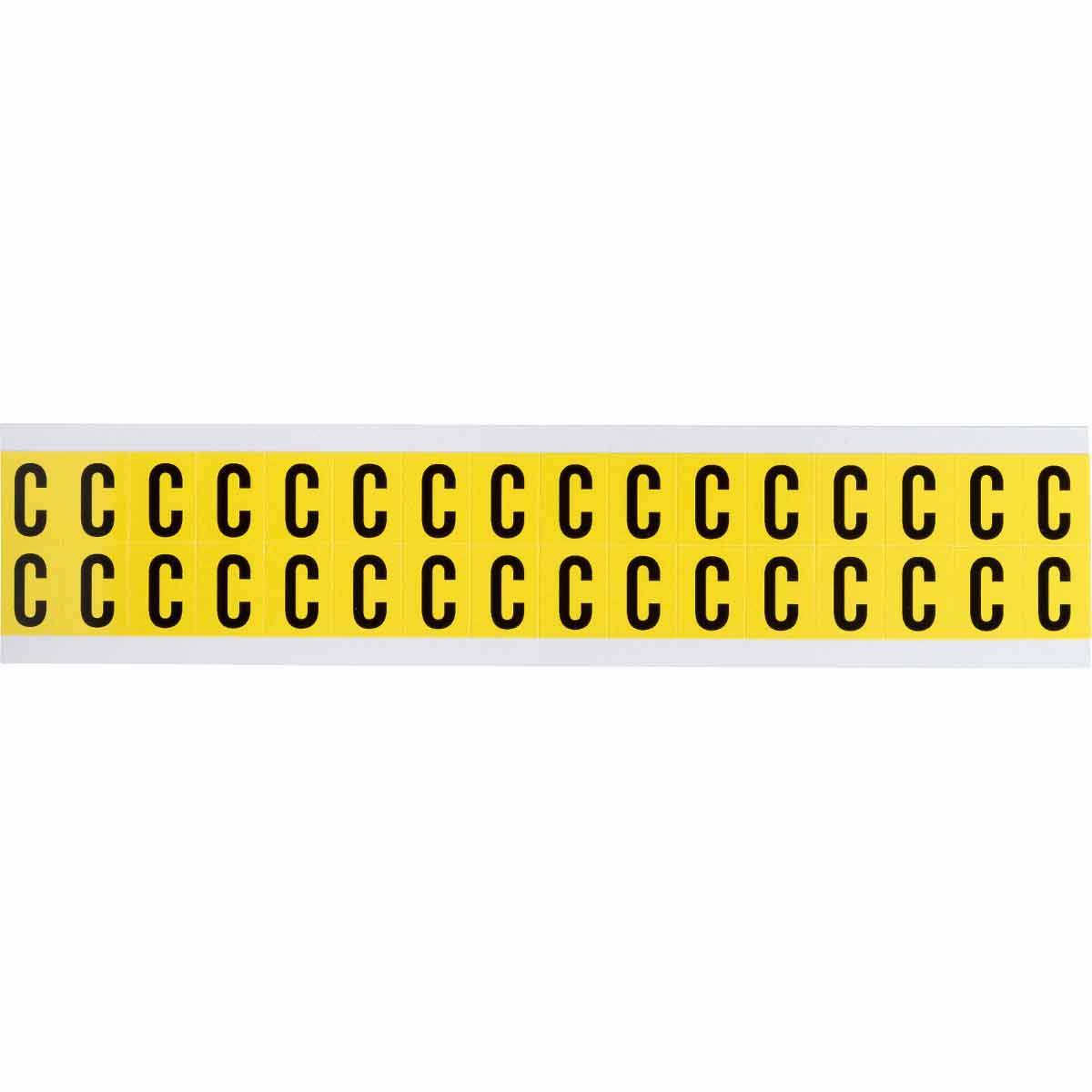 3420-C 0.625" Vinyl N&L Black on Yellow C 32/PK