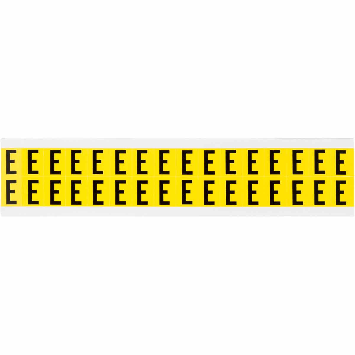 3420-E 0.625" Vinyl N&L Black on Yellow E 32/PK