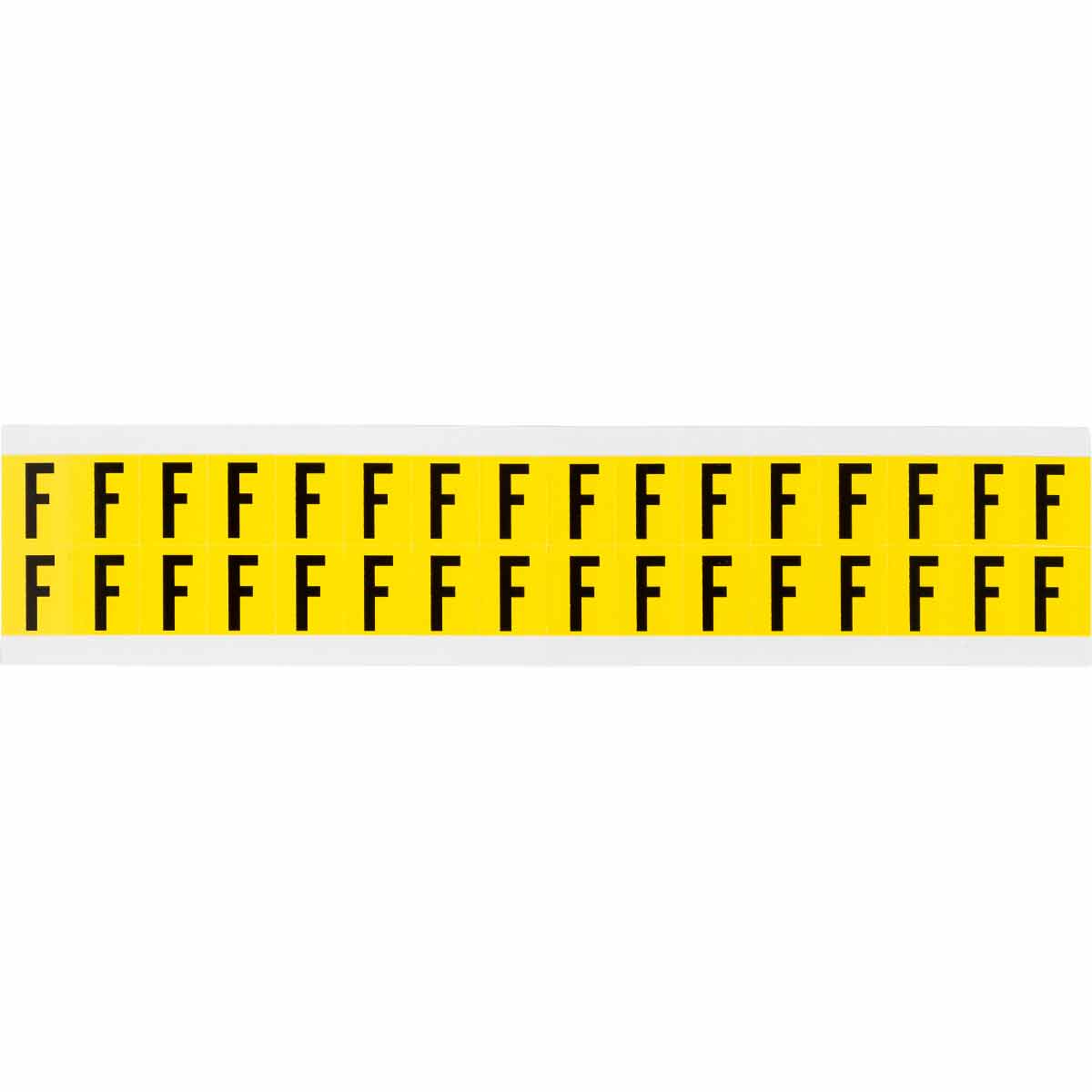 3420-F 0.625" Vinyl N&L Black on Yellow F 32/PK