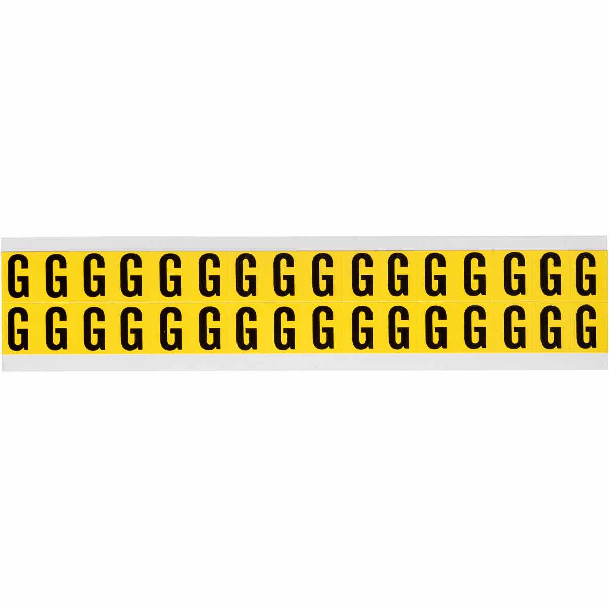 3420-G 0.625" Vinyl N&L Black on Yellow G 32/PK