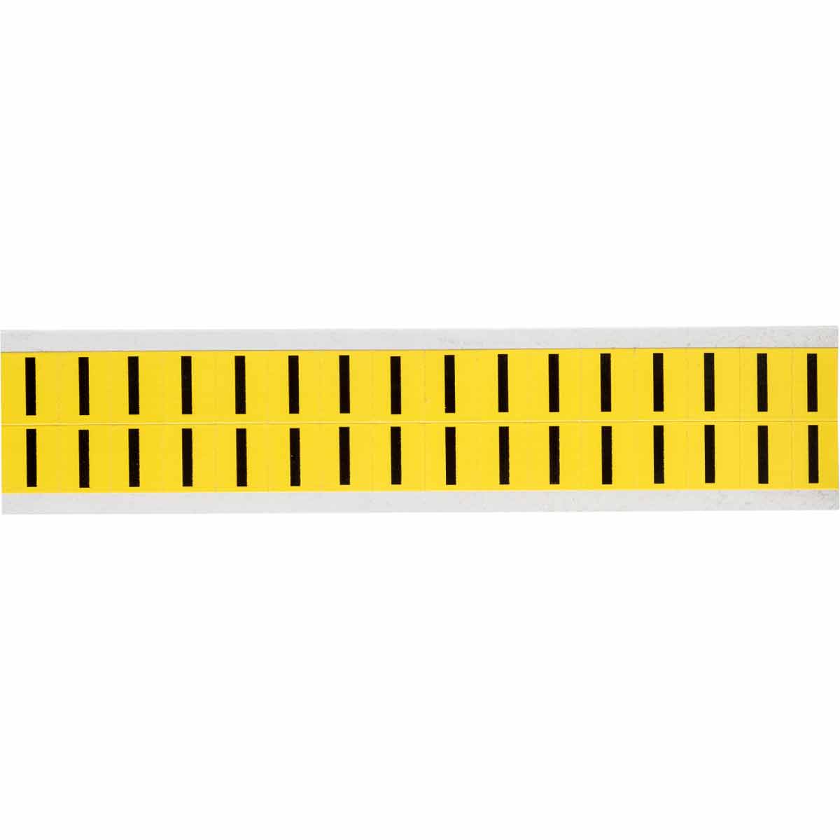 3420-I 0.625" Vinyl N&L Black on Yellow I 32/PK