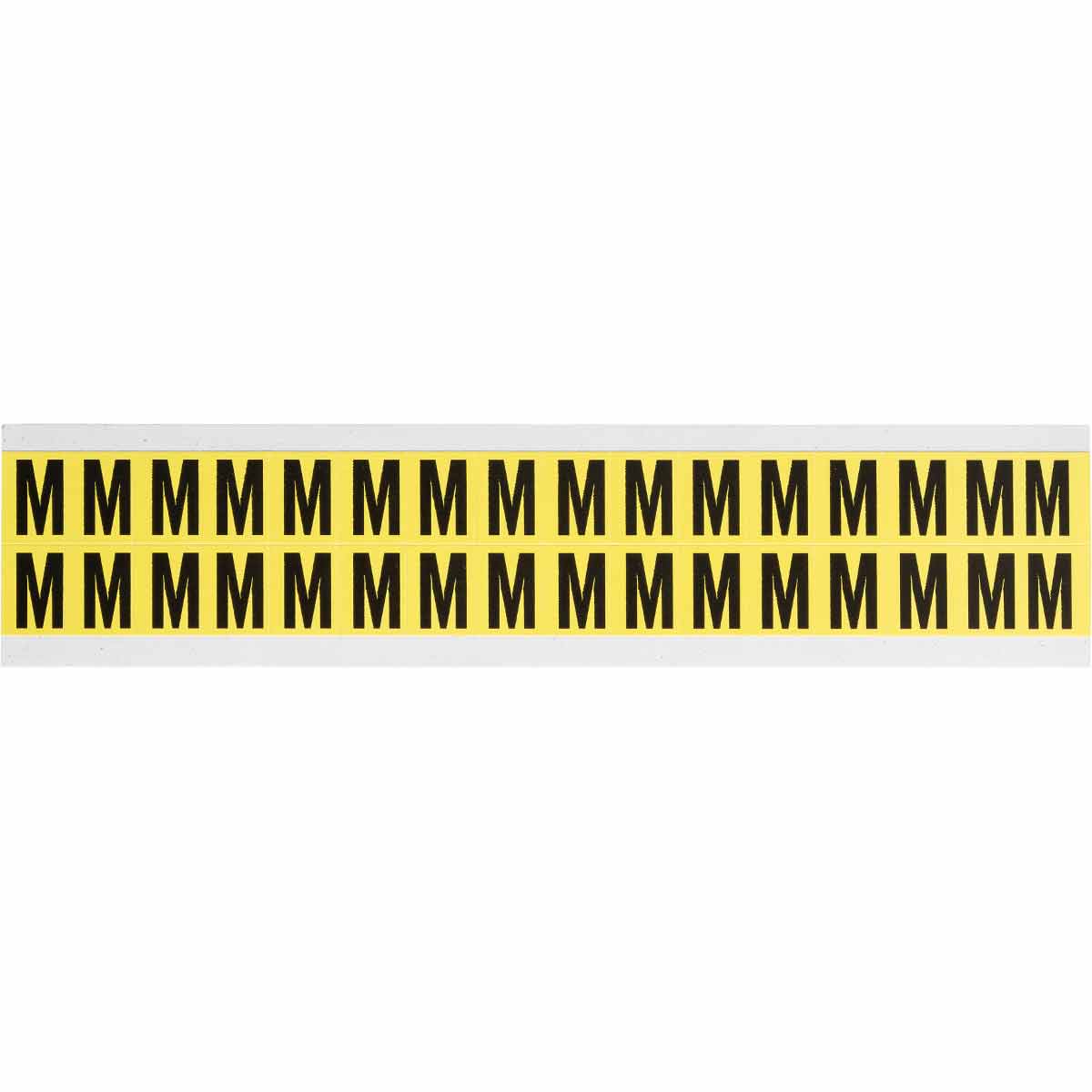 3420-M 0.625" Vinyl N&L Black on Yellow M 32/PK
