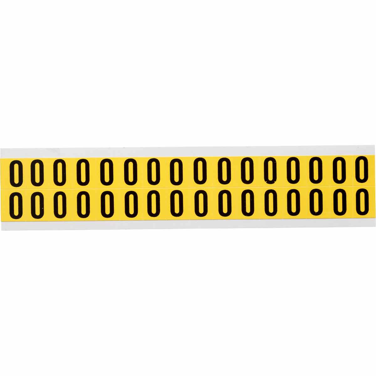 3420-O 0.625" Vinyl N&L Black on Yellow O 32/PK
