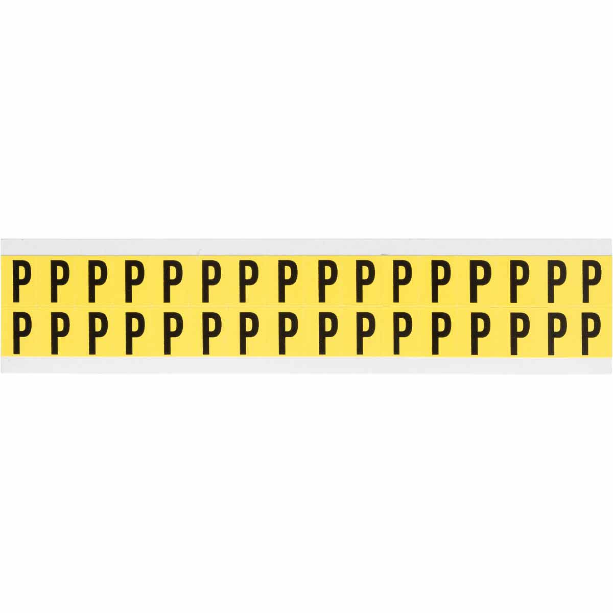 3420-P 0.625" Vinyl N&L Black on Yellow P 32/PK