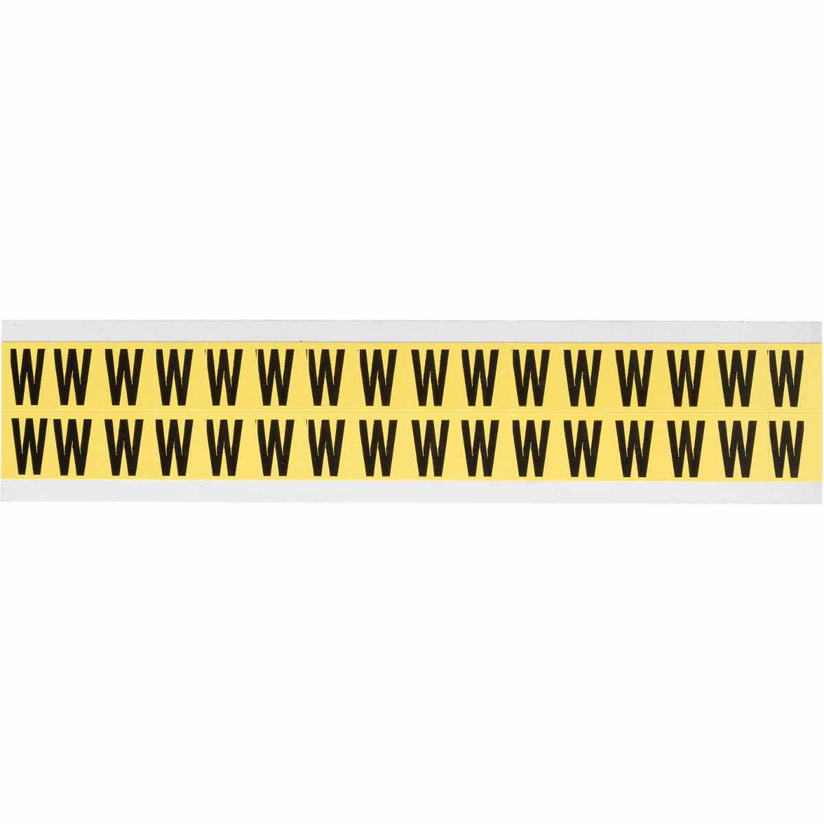 3420-W 0.625" Vinyl N&L Black on Yellow W 32/PK