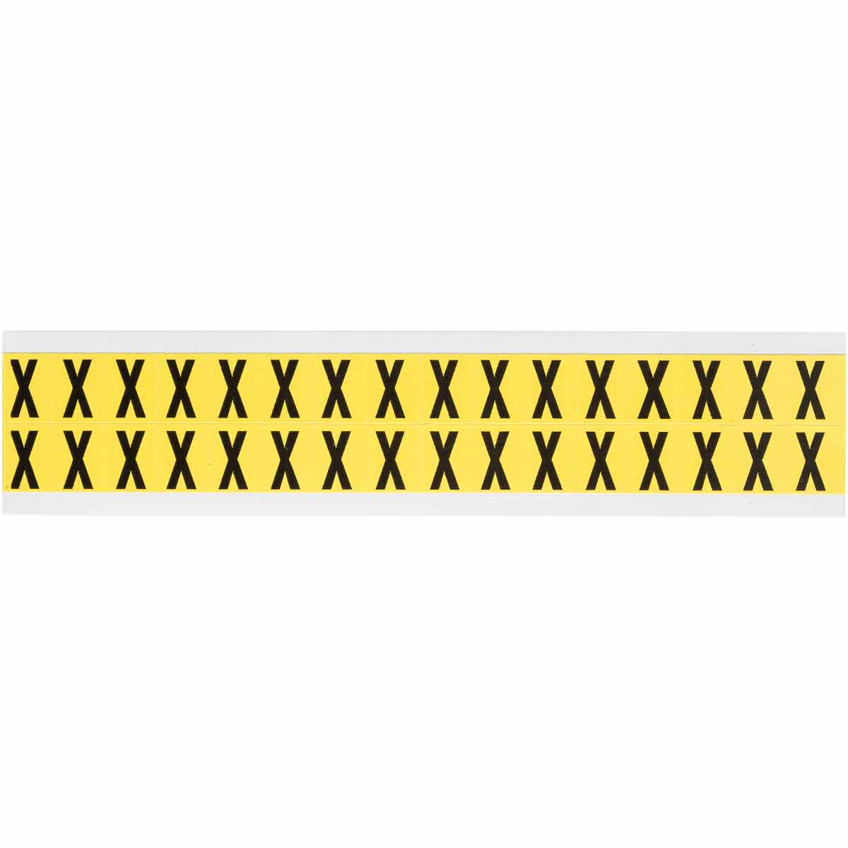 3420-X 0.625" Vinyl N&L Black on Yellow X 32/PK