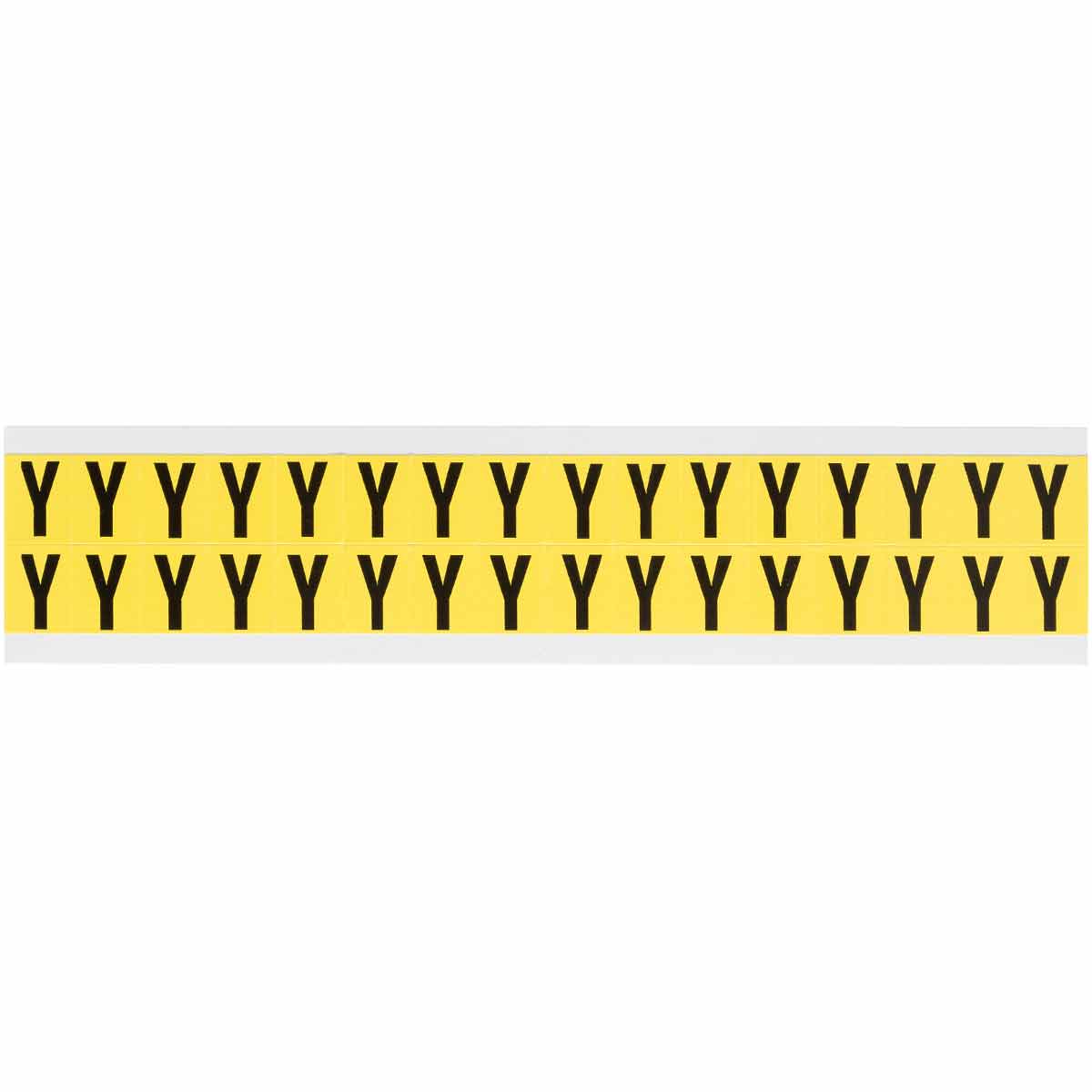 3420-Y 0.625" Vinyl N&L Black on Yellow Y 32/PK