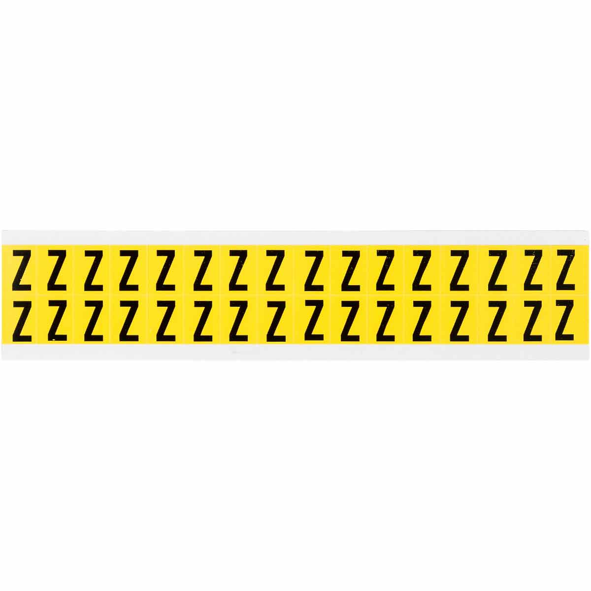 3420-Z 0.625" Vinyl N&L Black on Yellow Z 32/PK