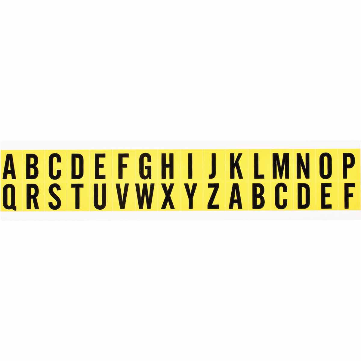 34238 0.625 in Vinyl N&L BK on YL A to Z 32/PK