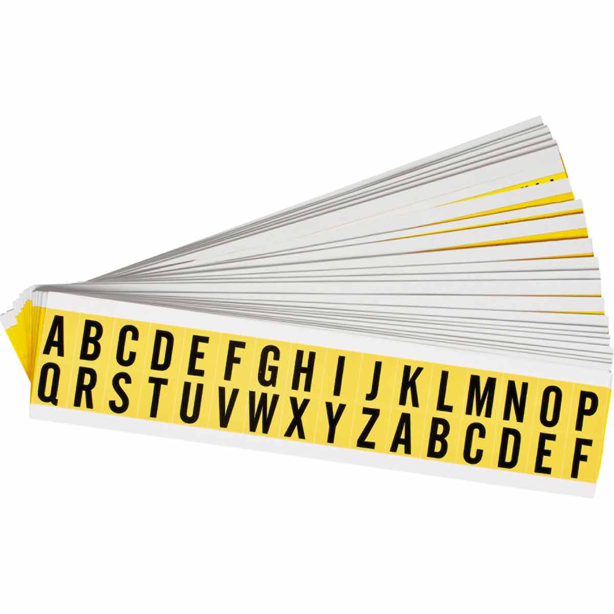 3420-LTR KIT 0.625 in Vinyl N&L BK on YL A to Z 25/PK
