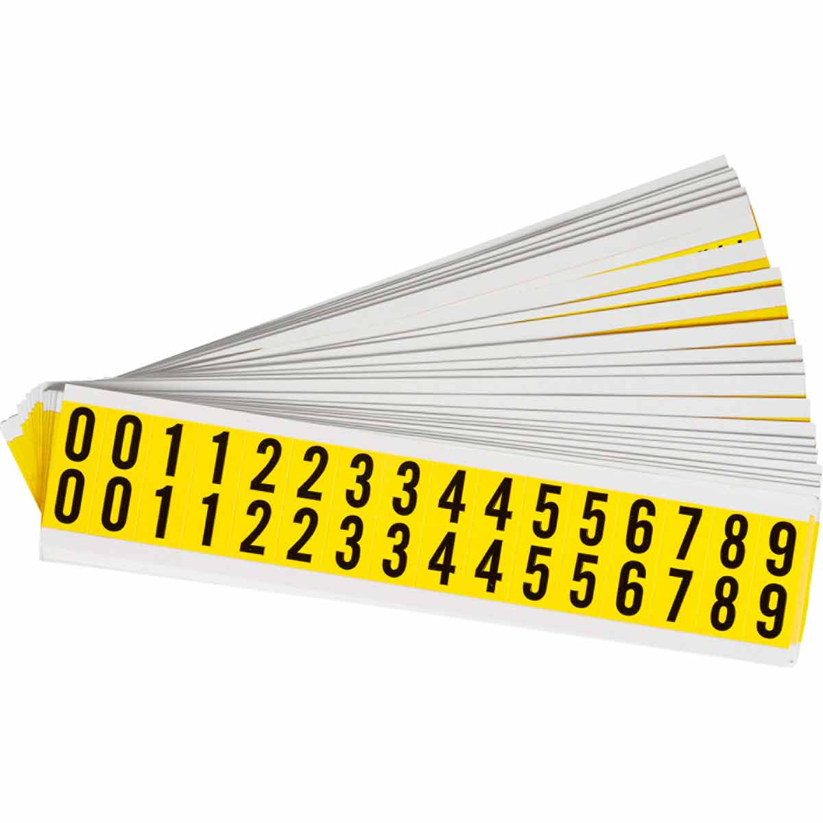 3420-# KIT 0.625 in Vinyl N&L BK on YL 0 to 9 25/PK
