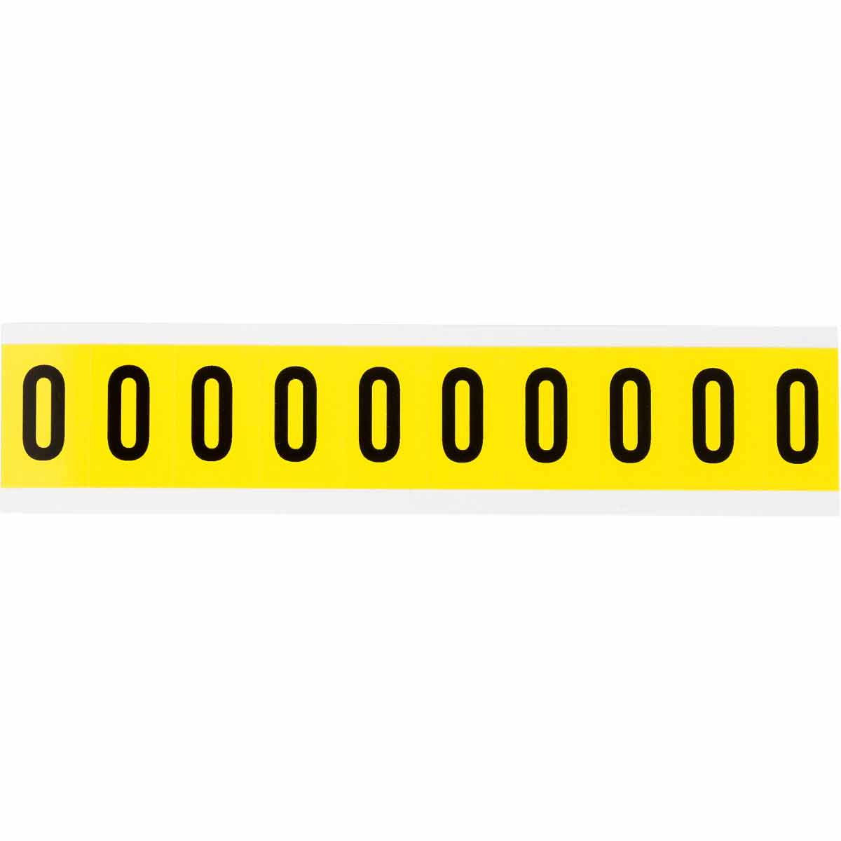3430-0 1 in Vinyl N&L Black on Yellow 0 10/PK