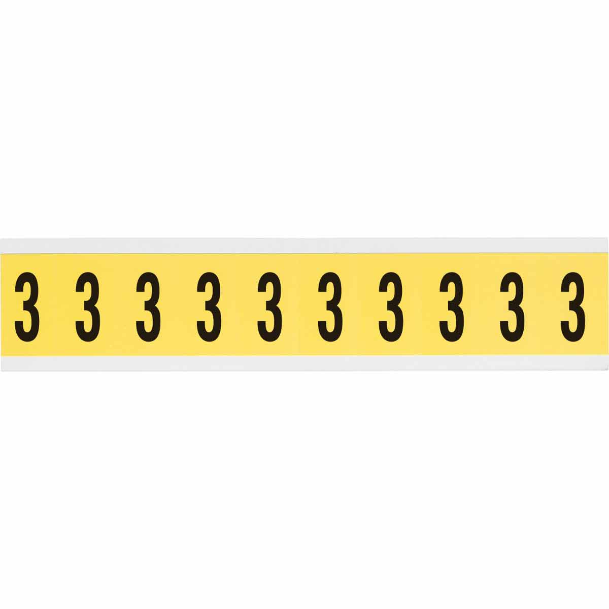 3430-3 1 in Vinyl N&L Black on Yellow 3 10/PK