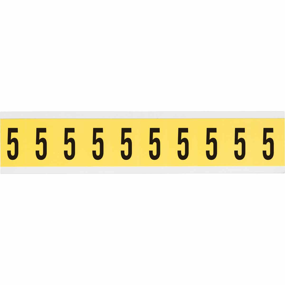3430-5 1 in Vinyl N&L Black on Yellow 5 10/PK