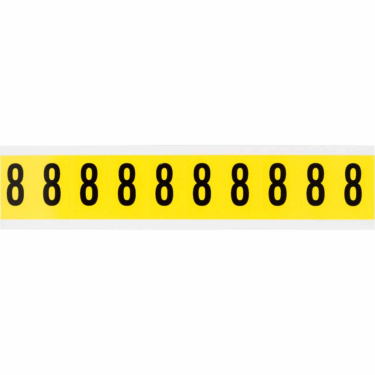 3430-8 1 in Vinyl N&L Black on Yellow 8 10/PK
