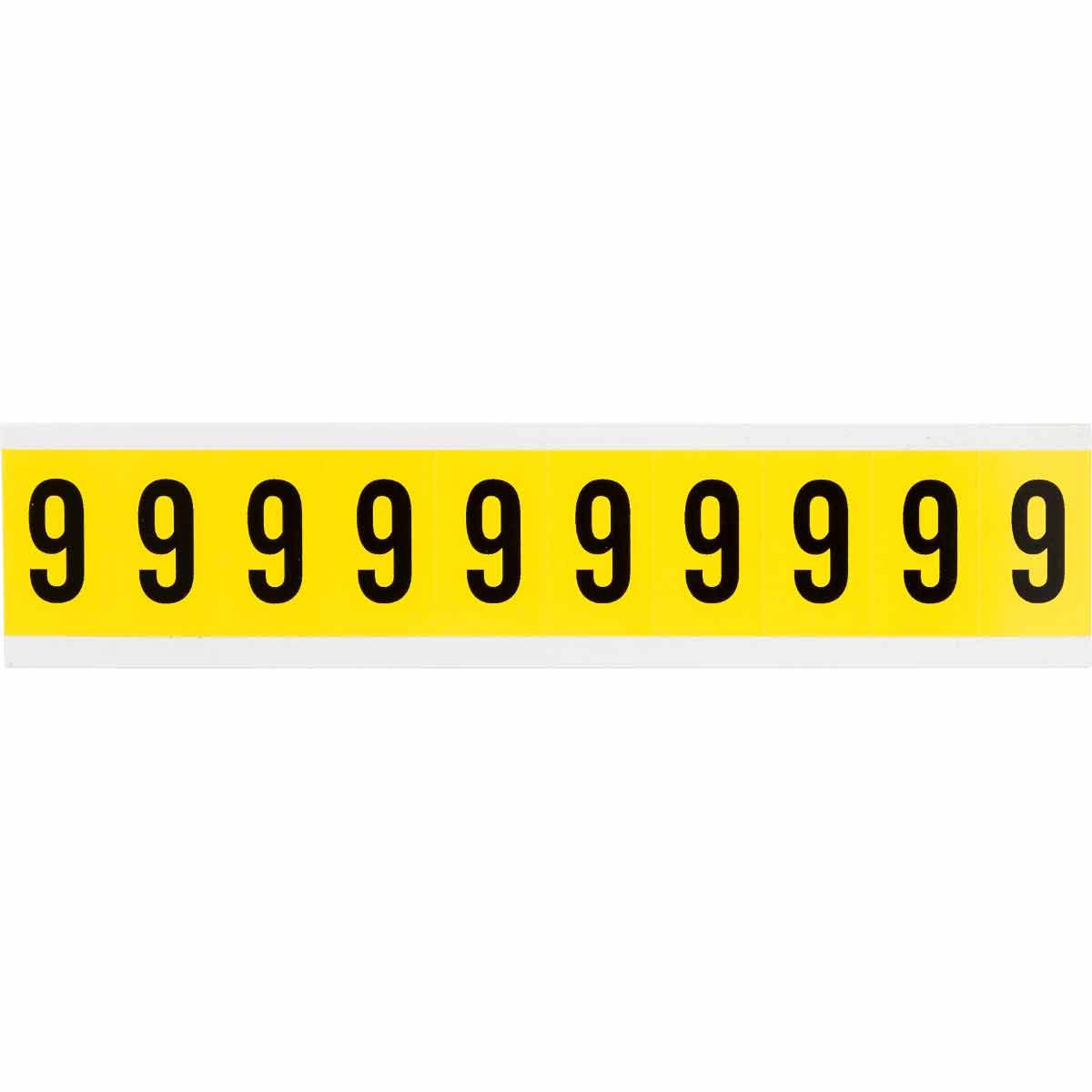 3430-9 1 in Vinyl N&L Black on Yellow 9 10/PK