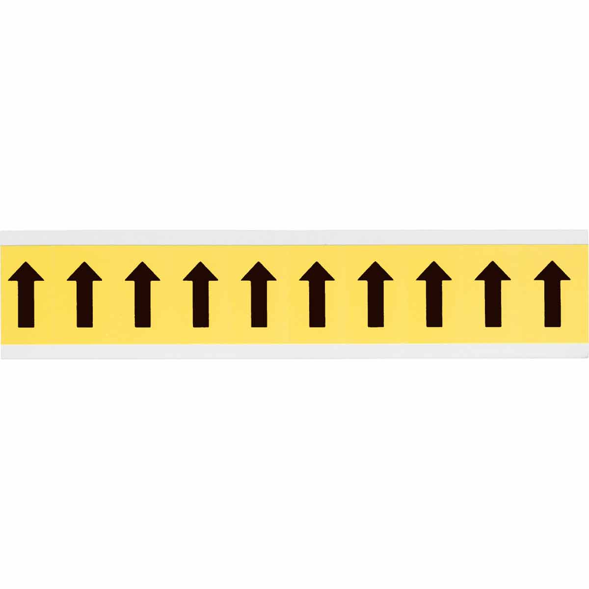 3430-ARO 1" Vinyl N&L BK on YL Arrow Symbol 10/PK