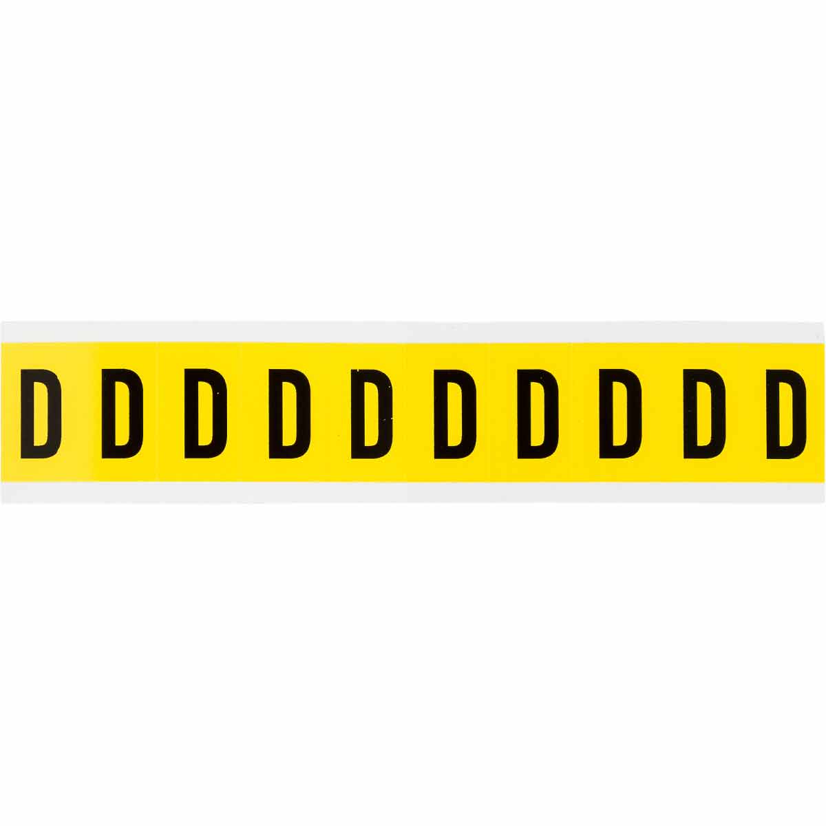 3430-D 1 in Vinyl N&L Black on Yellow D 10/PK