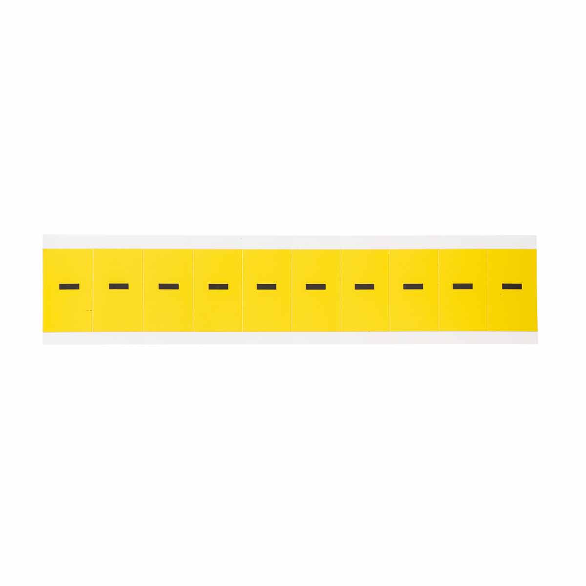 3430-DSH 1 in Vinyl N&L Black on Yellow - 10/PK