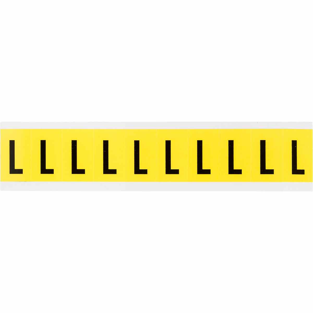 3430-L 1 in Vinyl N&L Black on Yellow L 10/PK