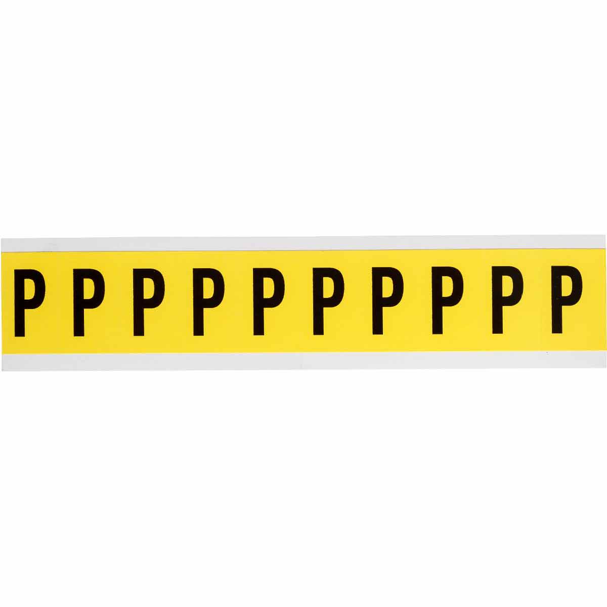 3430-P 1 in Vinyl N&L Black on Yellow P 10/PK