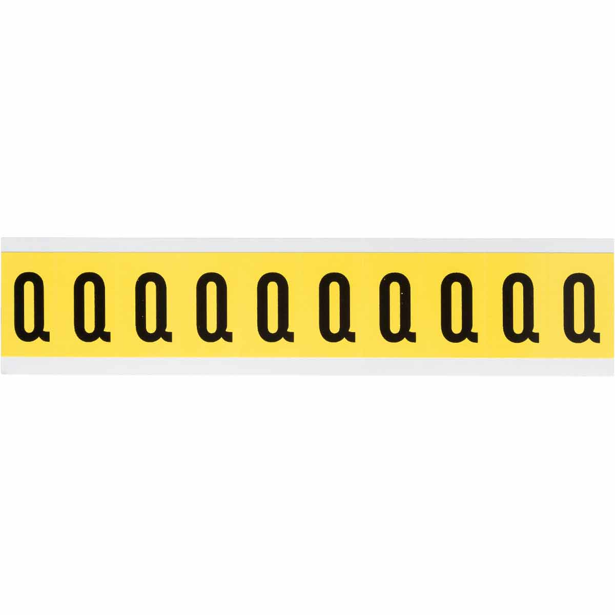 3430-Q 1 in Vinyl N&L Black on Yellow Q 10/PK