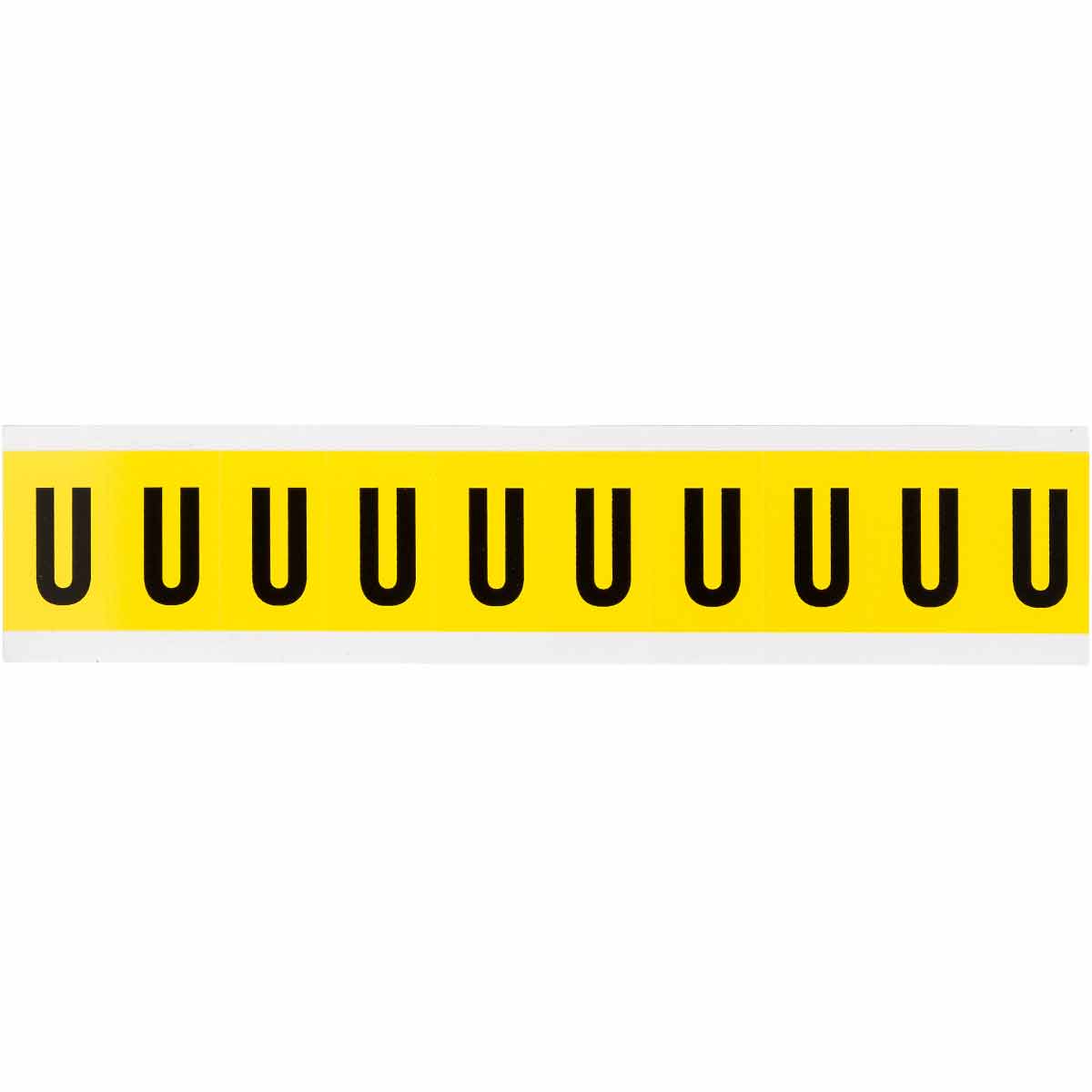 3430-U 1 in Vinyl N&L Black on Yellow U 10/PK