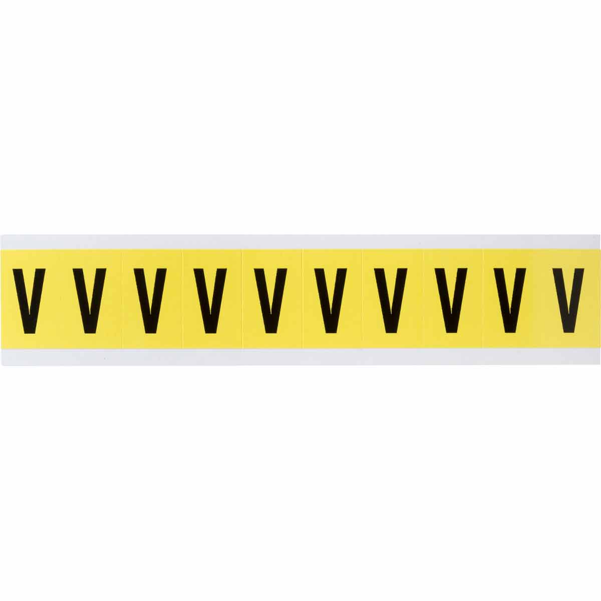 3430-V 1 in Vinyl N&L Black on Yellow V 10/PK