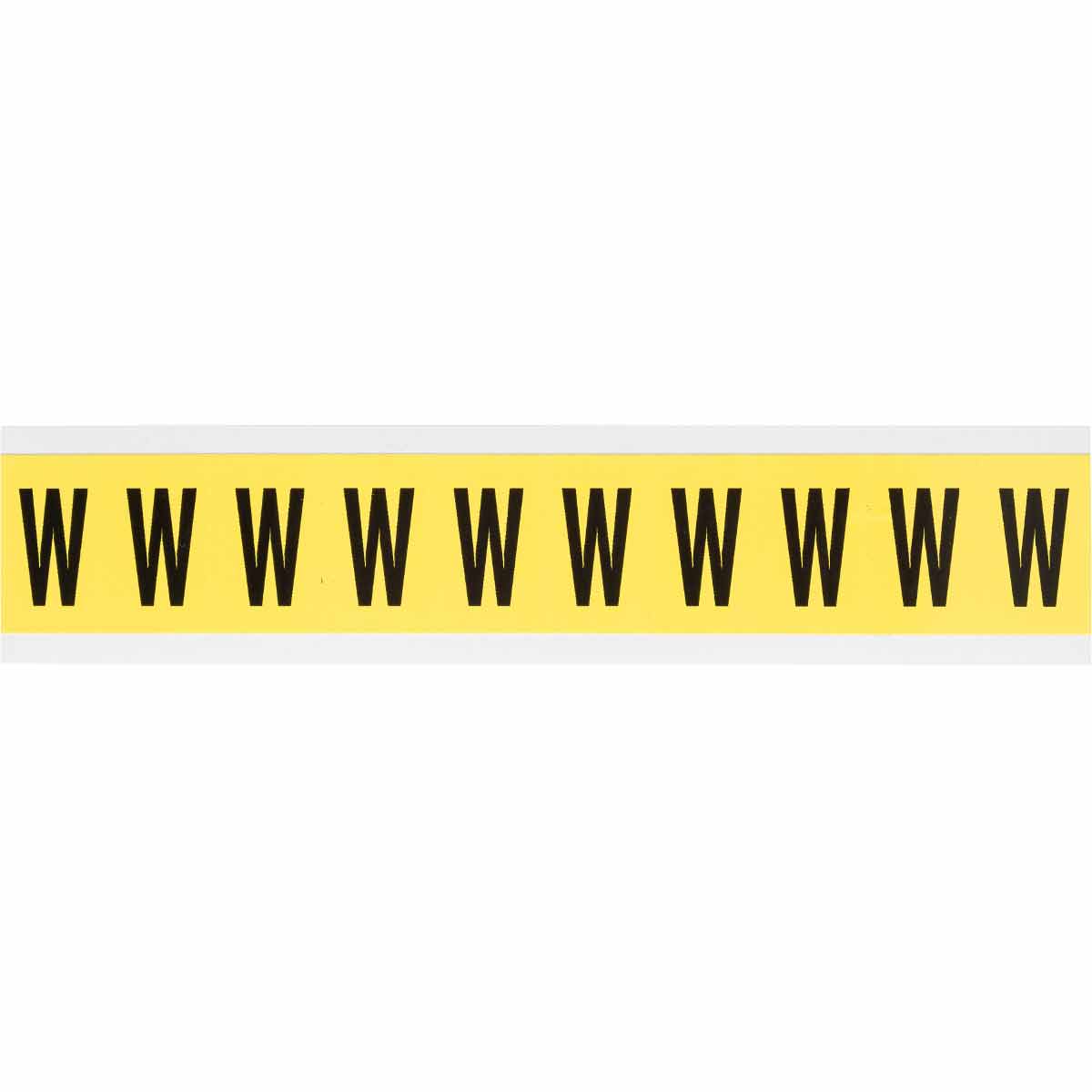 3430-W 1 in Vinyl N&L Black on Yellow W 10/PK