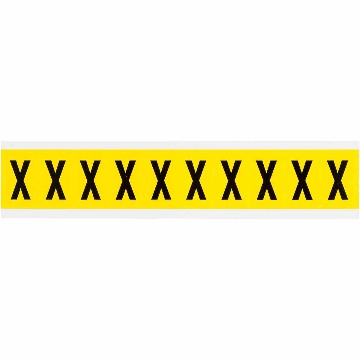 3430-X 1 in Vinyl N&L Black on Yellow X 10/PK