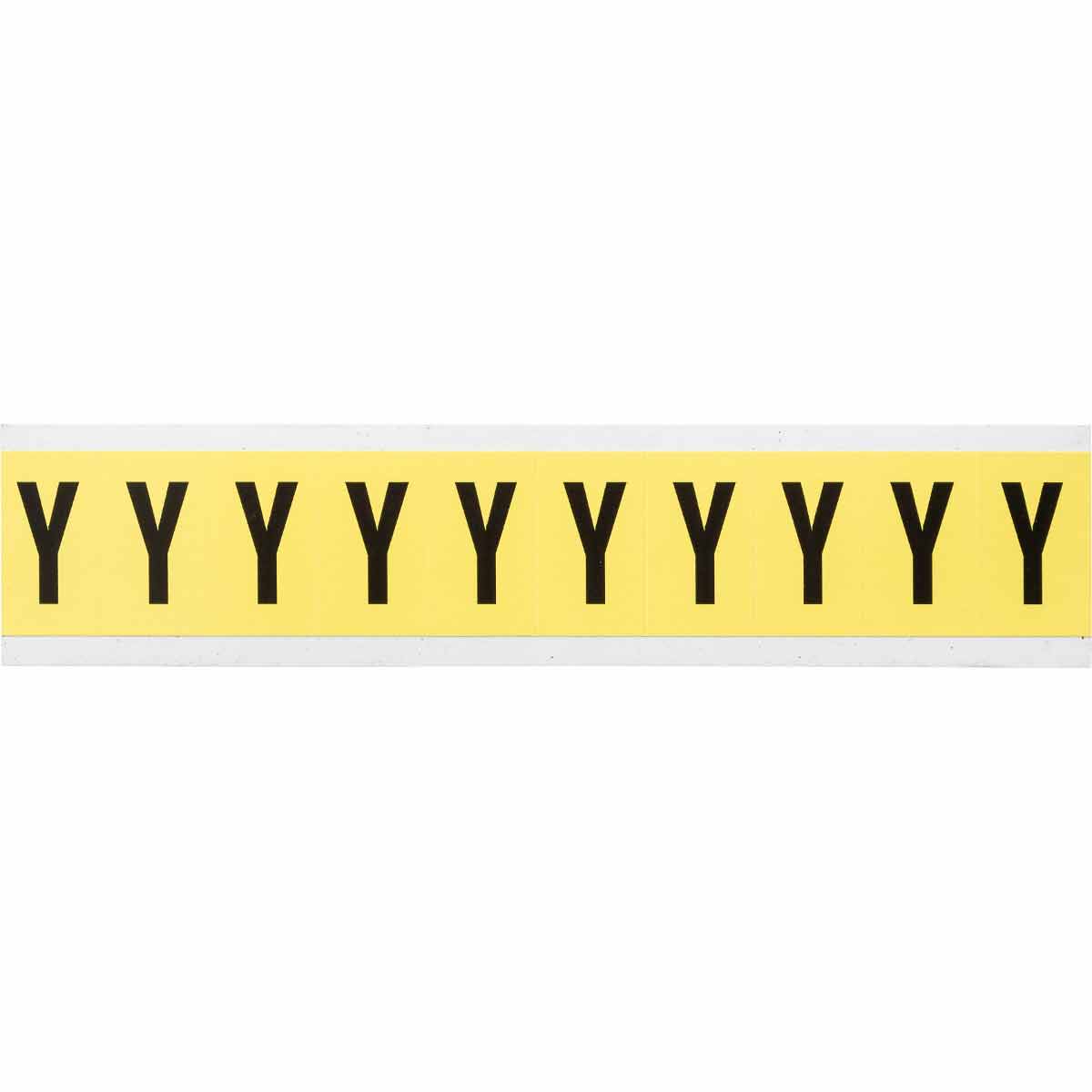 3430-Y 1 in Vinyl N&L Black on Yellow Y 10/PK