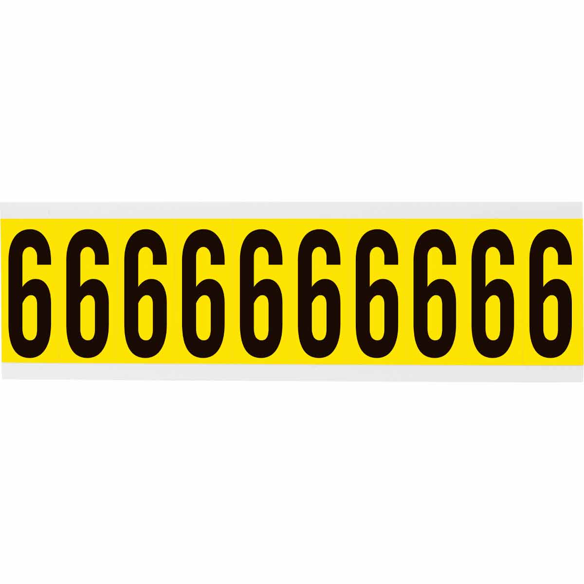 3440-6 2 in Vinyl N&L Black on Yellow 6 10/PK